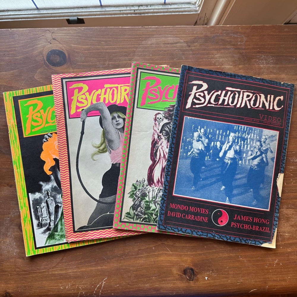 Vintage Psychotronic Video Magazine Lot Issues 4-7 Michael Weldon Cult Film 1990